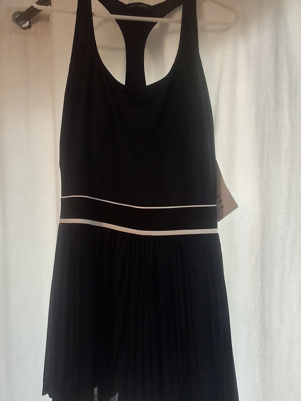 Athleta Power Serve Racerback Dress with White Trim - Nwt